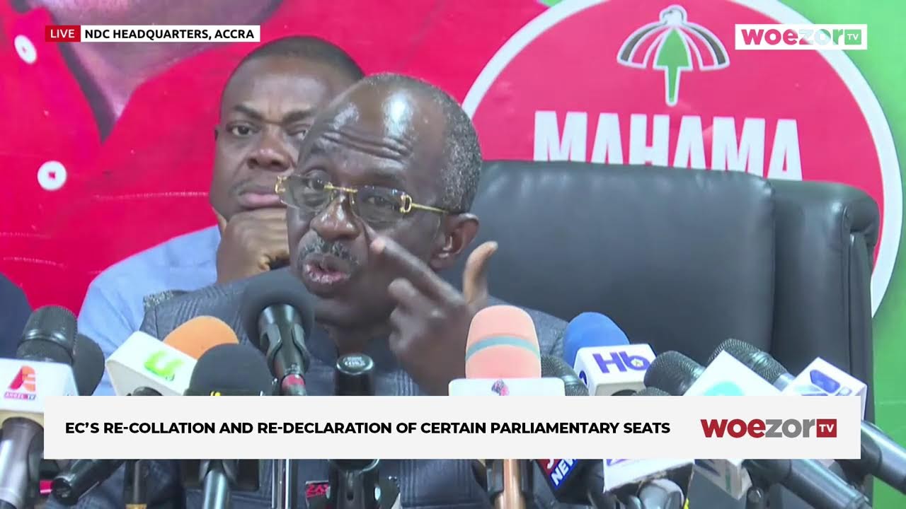 Streamed: Press conference by NDC on the issue of re-collation of disputed parliamentary seats