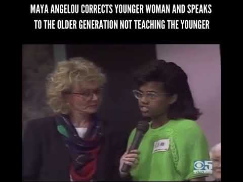 Auntie Maya Angelou Educates a Young Woman.