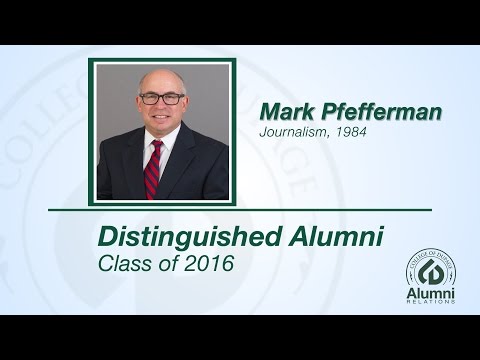 2016 Distinguished Alumni: Mark Pfefferman Acceptance Speech