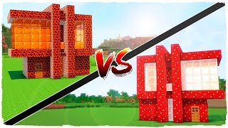 👉 Casa de SETAS vs casa de MAGMA - MINECRAFT