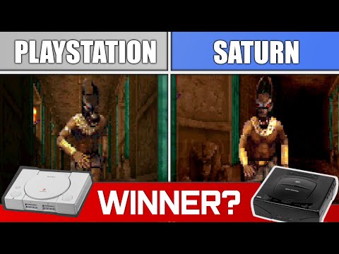 PowerSlave / Exhumed  - Playstation vs Saturn Comparison: Visuals and Sound upscaled by Retrotink5x