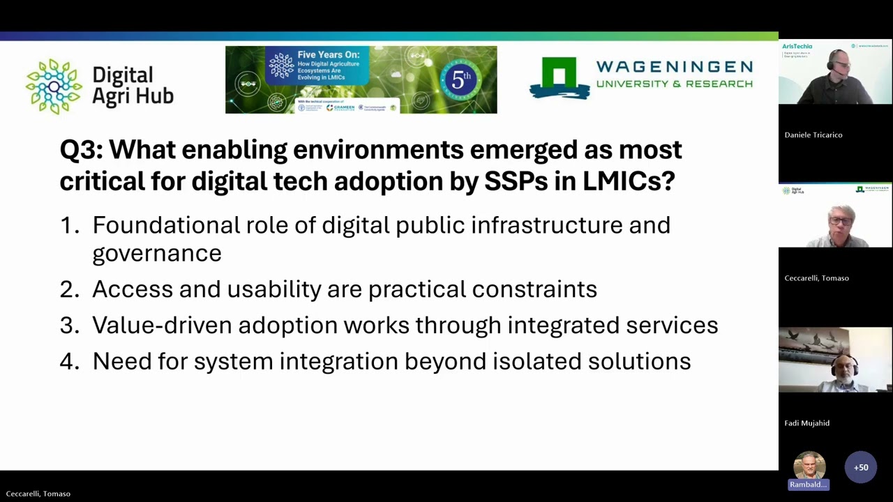 Webinar: The Digital Agriculture Ecosystem for Small-Scale Producers in LMICs. Looking back 5 years