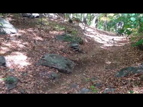 Mountain Biking in Western Greenway, Belmont MA 9/28/13 Crash 1/2