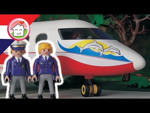 Playmobil filmpje Nederlands Op het vliegveld - Familie Huizer - Films voor kinderen