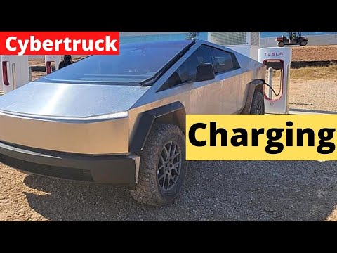 Watch Tesla Cybertruck Supercharging at Giga Texas With Uncomfortable Charging Inlet Location