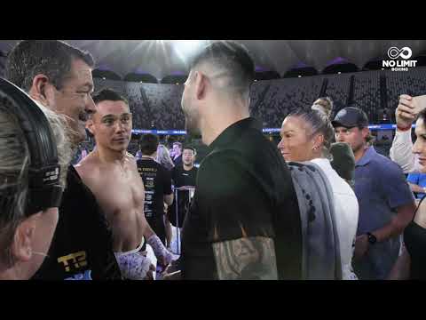 Zerafa and Tszyu go at it ringside | The start of the beef
