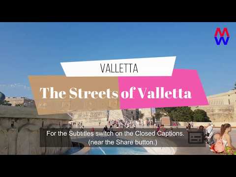 [4K] MALTA - VALLETTA - The Streets of Valletta