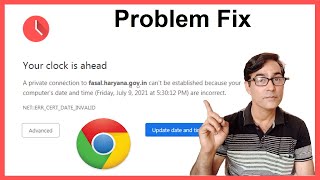 Your clock is Ahead | Google Chrome error clock time ahead | If Date & Time are incorrect or correct