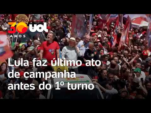 Lula faz último ato de campanha antes do 1º turno na Av. Paulista