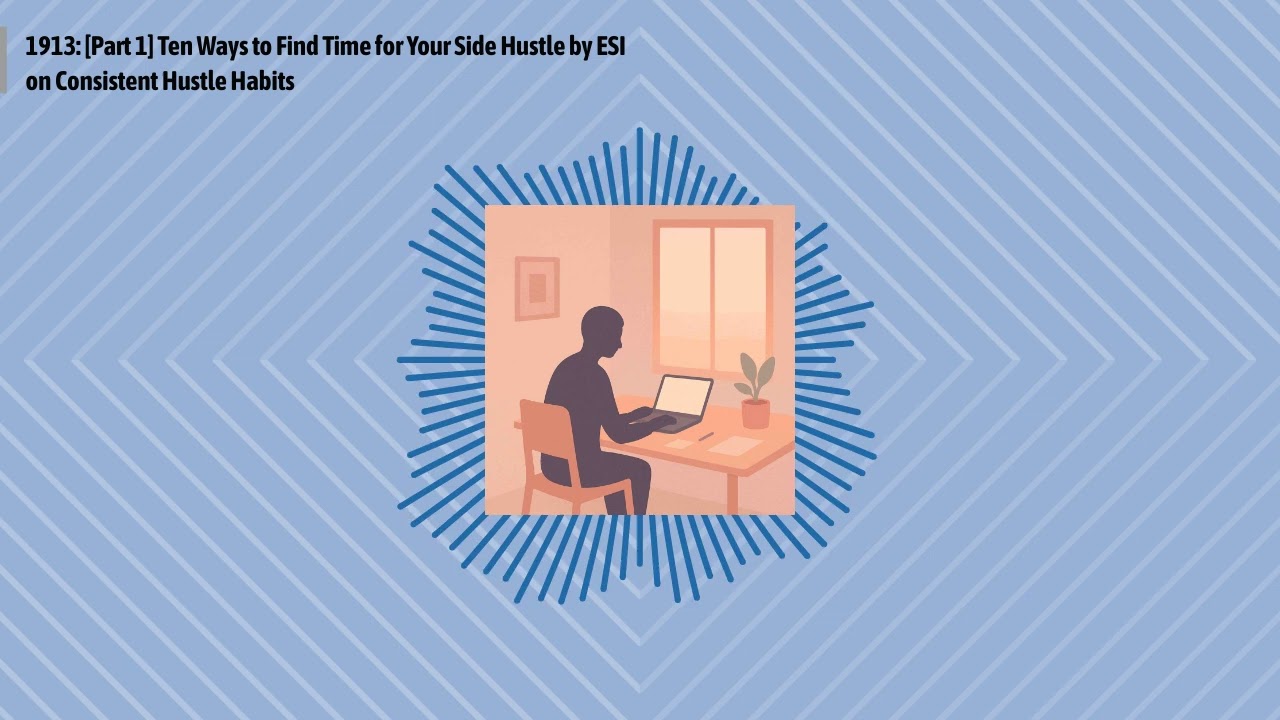 1913: [Part 1] Ten Ways to Find Time for Your Side Hustle by ESI on Consistent Hustle Habits |...