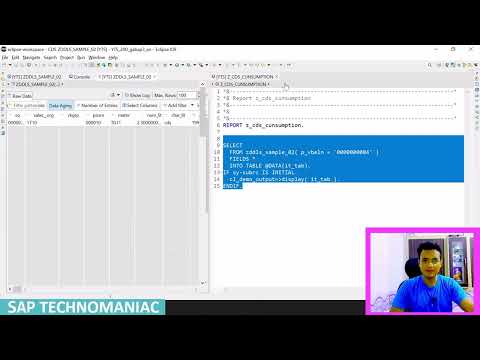 CDS View with input parameters Part 7 ABAP on HANA Course
