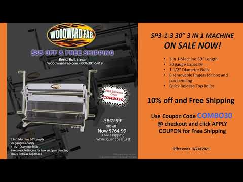 3-in-1 Sheet Metal Machine on Sale by Woodward Fab