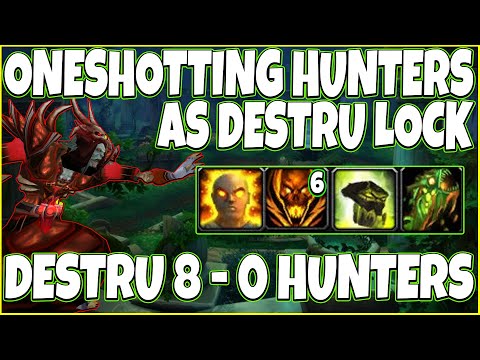 Destruction Warlock 8-0 Hunters - Chaos Bolts Oneshotting Hunters Left & Right - Hunters Get Hunted