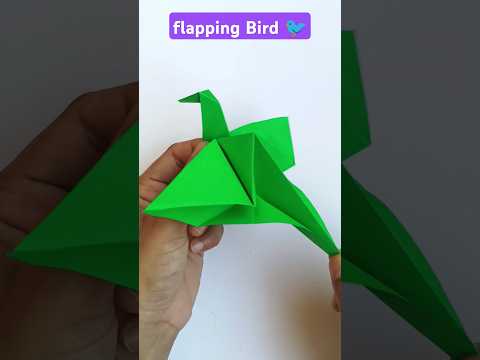 origami flapping Bird #origamipapertoys #papercraft #origami