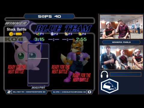 S@PS 40 Melee Doubles - billyboy48 + Shepherd (Blue) VS Slypig + Cooke (Green) - Winners Finals