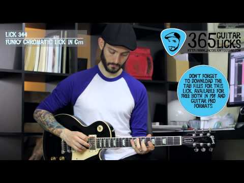 Lick 344/365 - Funky Chromatic Lick in Cm | 365 Guitar Licks Project