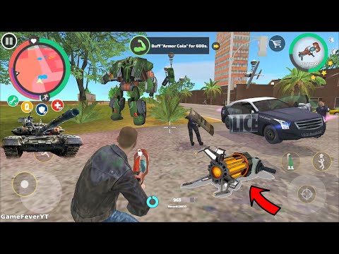 Rope Hero: Vice Town (Gravity Gun Stuck Like Moon Fly)PoliceMan Tossing in Air - Android Gameplay HD