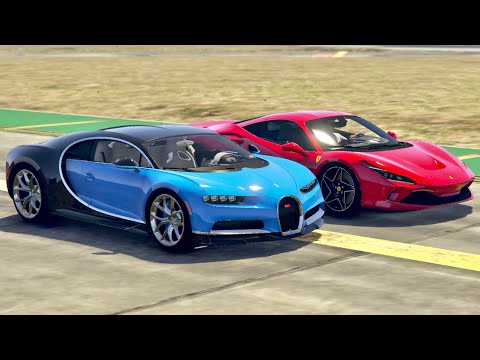 Ferrari F8 Tributo vs Bugatti Chiron - Drag Race