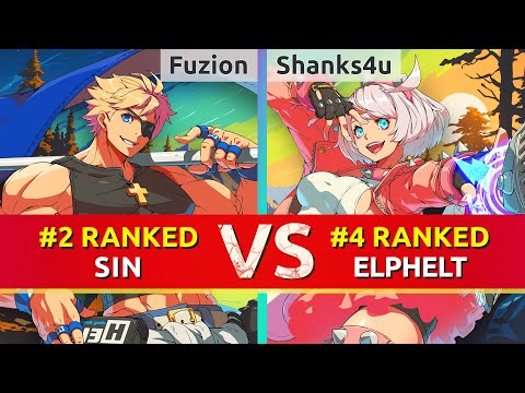 GGST ▰ Fuzion (#2 Ranked Sin) vs Shanks4u (#4 Ranked Elphelt). High Level Gameplay