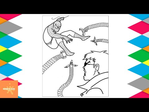 Spiderman Coloring Page | Spider-man Vs Doctor Octopus Coloring Pages