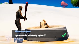 Light a Campfire While Having Icy Feet (1) - Fortnite Winterfest Quests