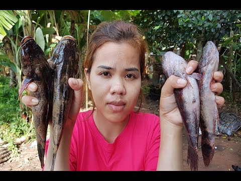 Awesome Cooking Big Fish -Fish Recipe -Beautiful Girl Cooking -Village Food Factory -Asian Fish