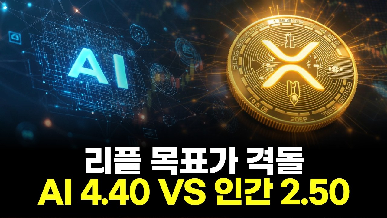 리플 목표가 격돌…AI 4.40 vs 인간 2.50