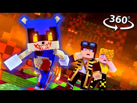 Can you ESCAPE Sonic.exe ?! in 360/VR! - Minecraft VR Video