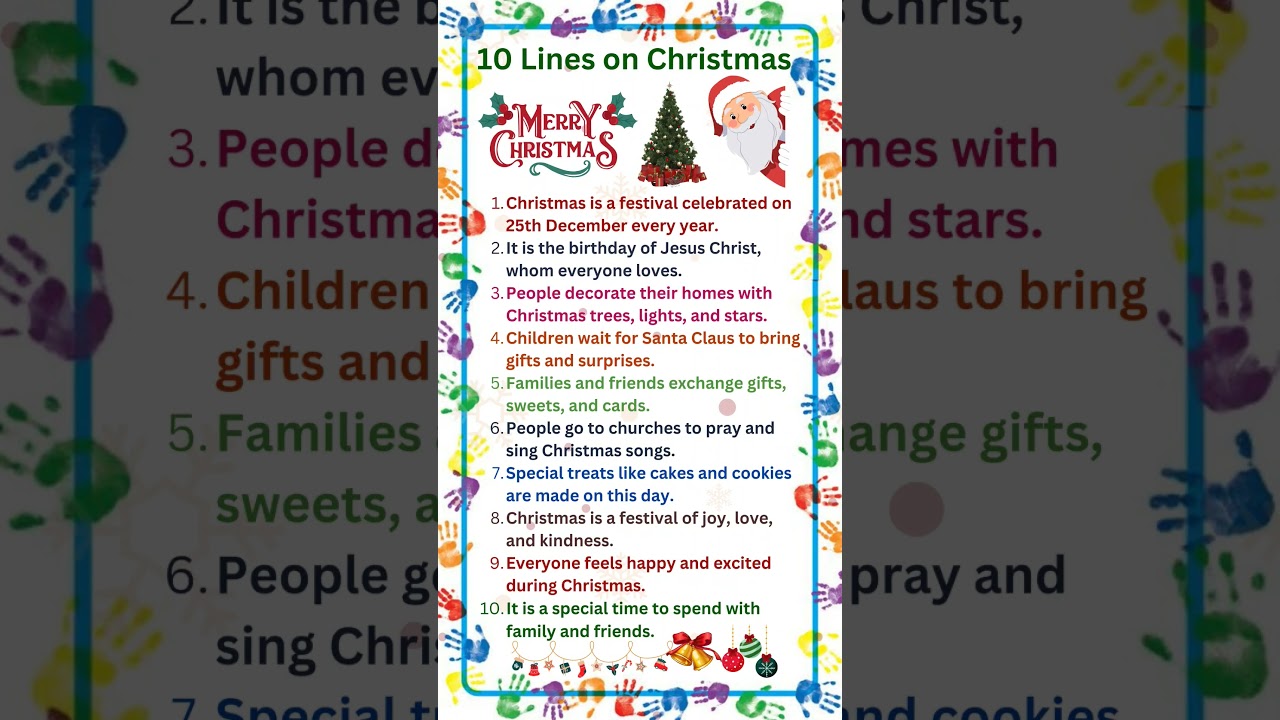 10 lines on Christmas Festival in English | Essay on Christmas Festival | Christmas Essay in English