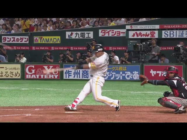 【4回裏】連夜の一発!! ホークス・中村晃の2試合連続となる3号ソロ!! 2017/8/25 H-M