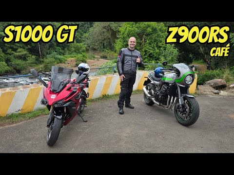 Kawasaki Z900RS Café vs Suzuki S1000GT • Som Puro + Estrada Cheia de Curvas!