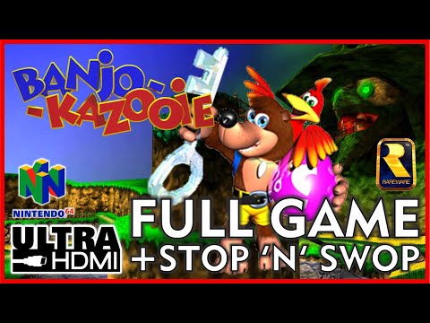 BANJO KAZOOIE FULL GAME Walkthrough Original N64 UltraHDMI  + STOP N SWOP 100% Collectibles