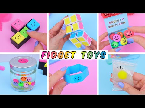 7 DIY FIDGET TOYS - Fun Fidget Toys Anyone Can Make - Viral Squishies, Pop It and more!