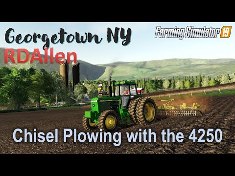 Chisel Plowing with the John Deere 4250 | E48 Georgetown NY | Farming Simulator 19