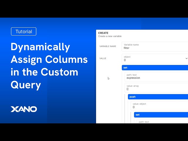 External Filtering: How to Dynamically Assign Columns in the Custom Query