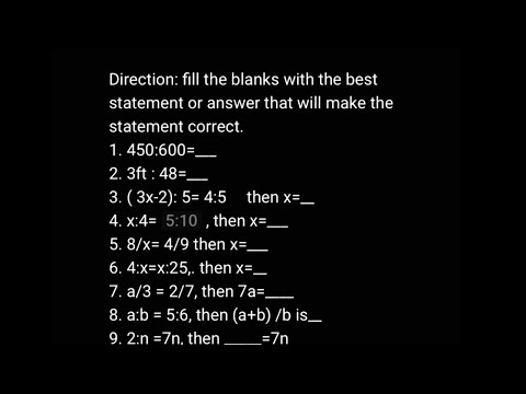 Ratio and Proportion