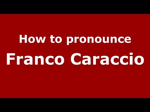 How to pronounce Franco Caraccio (Spanish/Argentina) - PronounceNames.com