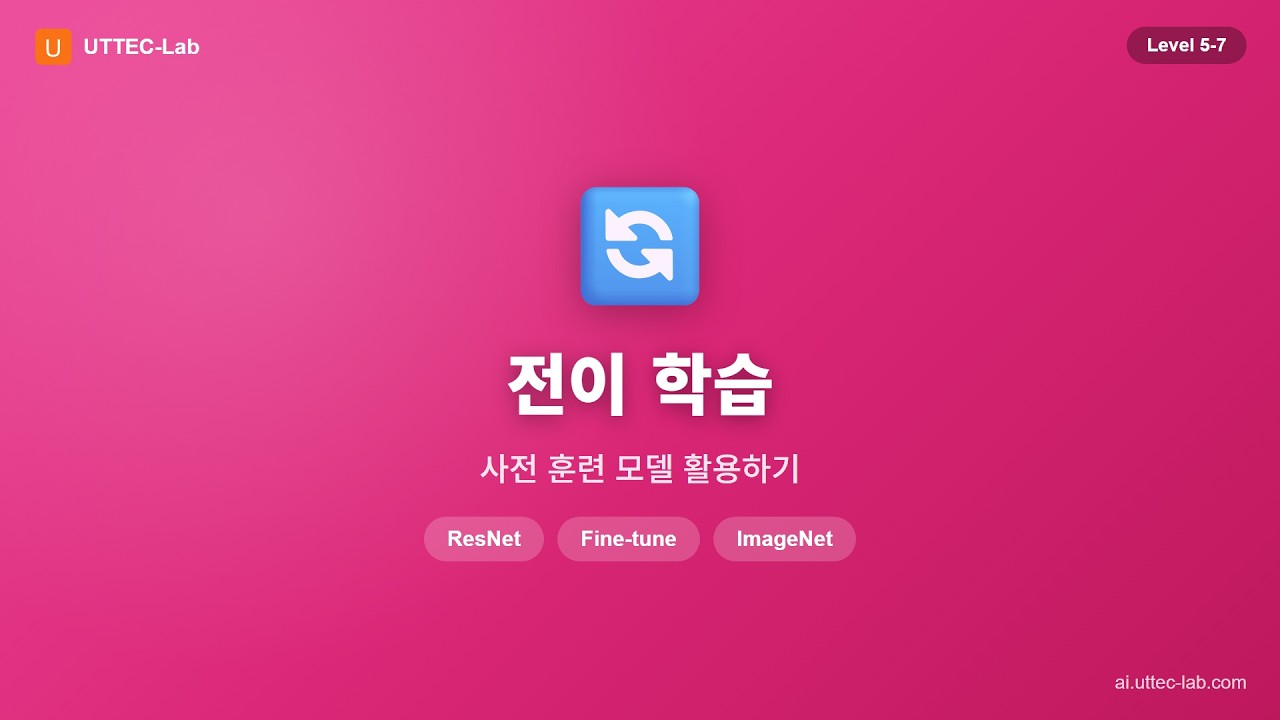 전이 학습 강의 영상