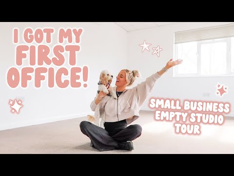 MOVING OUT 🥳 first office for my small business... ✨ empty studio tour!