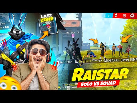 World Fastest Free Fire Player Raistar Last Zone Solo Vs Squad Gameplay Purgatory - Free Fire Max