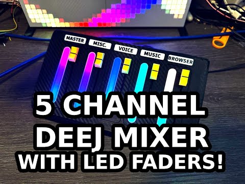 Deej volume mixer - 5 channel 3d printed audiomixer