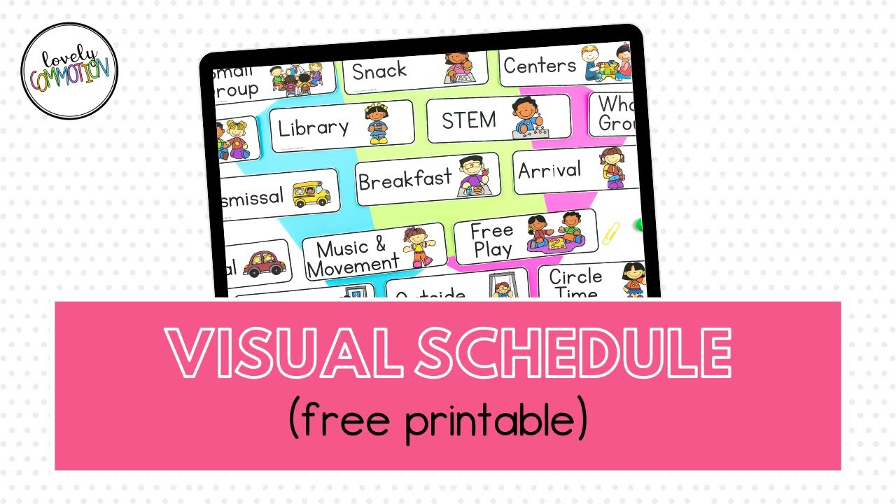 Visual Schedule for Preschool (free printable)