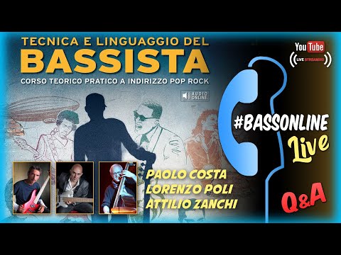 Paolo Costa, Lorenzo Poli e Attilio Zanchi presentano il metodo "Tecnica e Linguaggio del Bassista"