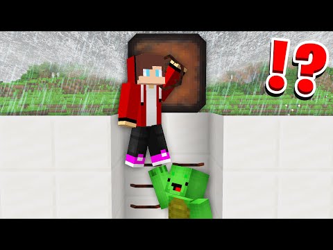 JJ And Mikey CAUGHT in a EPIC TORNADO in Minecraft Maizen