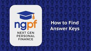 Finding NGPF Answer Keys and Assessments