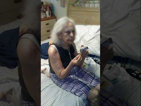 Mom (79yrs) snacking on a Protein Bar