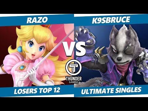 Thunder Smash SSBU - Razo (Peach) Vs. K9sbruce (Wolf) Smash Ultimate Tournament Losers Top 12