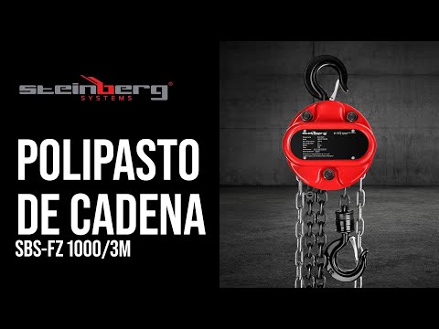 vídeo - Polipasto de cadena - 1.000 kg - 3 m
