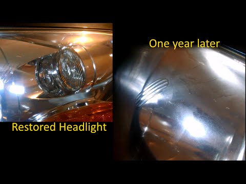 Sylvania Headlight restoration long term update - one year later