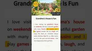 English Listening Practice – Grandma's House Is Fun | Short English Story with Subtitles